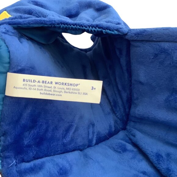 Build-A-Bear Blue Plush Backpack Carrier Teddy Bears 11” - Picture 3 of 5